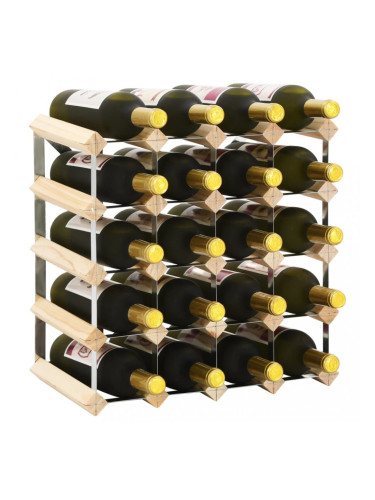 Sonata Стойка за вино за 20 бутилки, масивна борова дървесина
