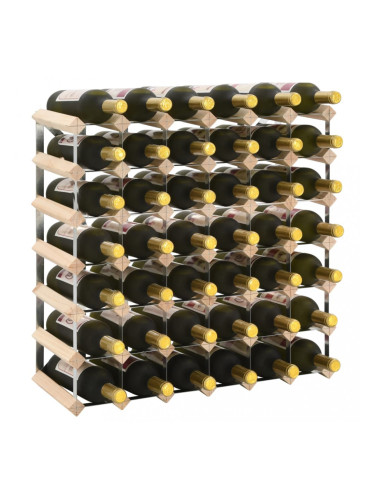 Sonata Стойка за вино за 42 бутилки, масивна борова дървесина