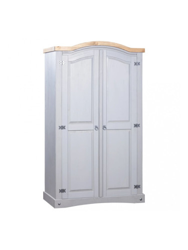 Sonata Гардероб, мексикански бор, стил Корона, 2 врати, сив