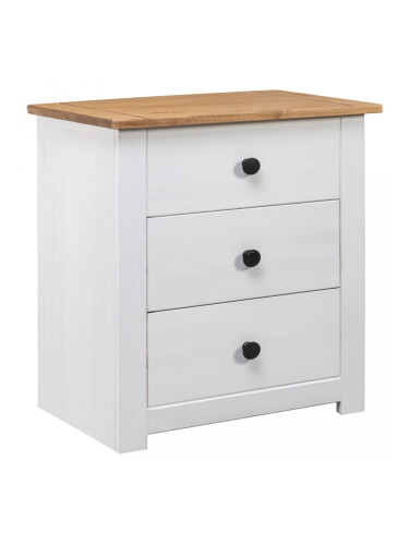 Sonata Нощно шкафче, бяло, 46x40x57 см, борова дървесина, Panama Range