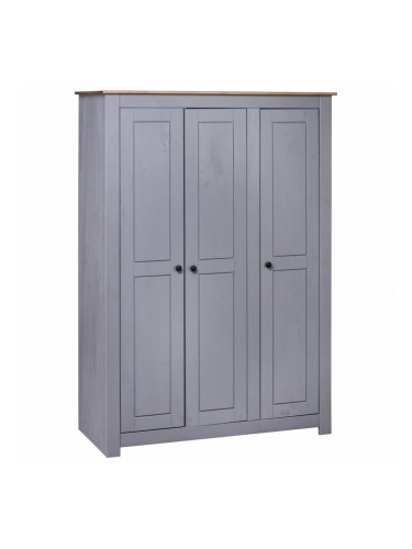 Sonata Гардероб с 3 врати, сив, 118x50x171,5 см, бор, Panama Range