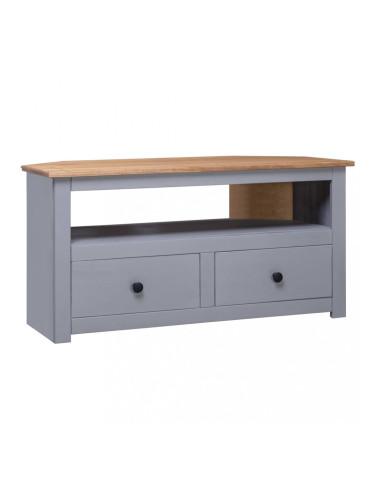 Sonata Ъглов ТВ шкаф, сив, 93x55x49 см, бор масив, Panama Range