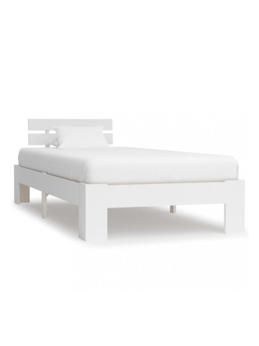 Sonata Рамка за легло, бяла, бор масив, 90х200 см