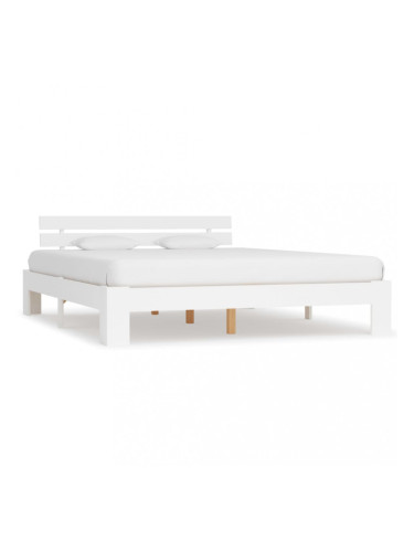 Sonata Рамка за легло, бяла, бор масив, 160х200 см