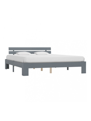Sonata Рамка за легло, сива, бор масив, 160x200 см
