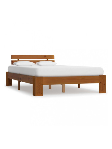 Sonata Рамка за легло, меденокафява, бор масив, 120x200 см