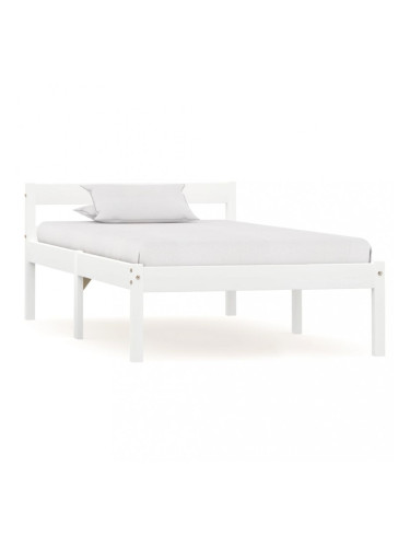 Sonata Рамка за легло, бяла, бор масив, 100х200 см