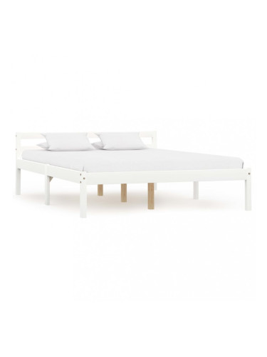 Sonata Рамка за легло, бяла, бор масив, 120х200 см