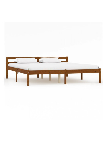 Sonata Рамка за легло, меденокафява, бор масив, 180x200 см