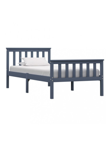 Sonata Рамка за легло, сива, бор масив, 100х200 см