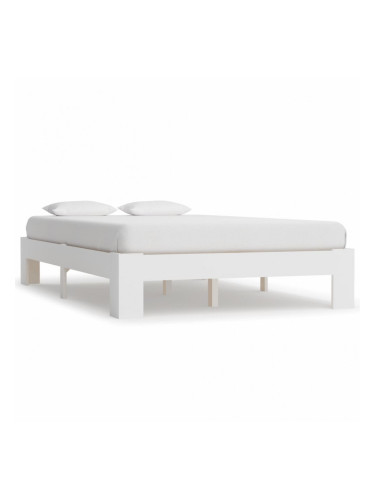 Sonata Рамка за легло, бяла, бор масив, 140х200 см