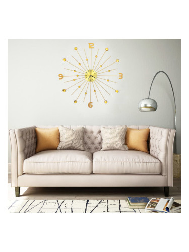 Sonata Стенен часовник, метал, 70 см, златист