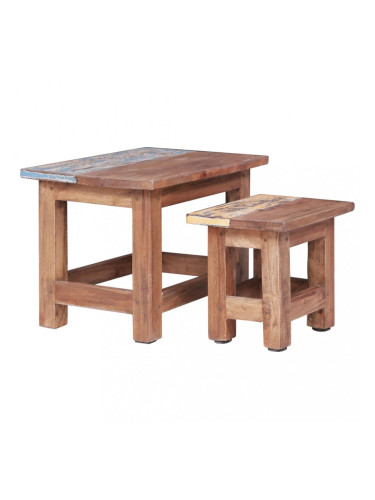 Sonata Стифиращи маси, 2 бр, регенерирано дърво масив