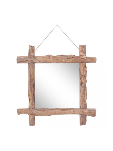 Sonata Огледало от трупи естествено 70x70 см регенерирано дърво масив