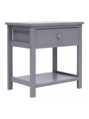 Sonata Нощно шкафче, сиво, 40x29x42 см, дърво от пауловния