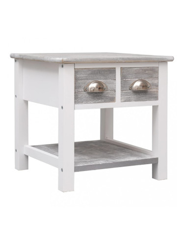 Sonata Странична маса, сива, 40x40x40 см, дърво от пауловния