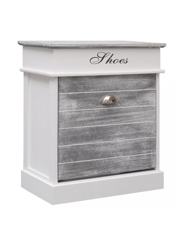 Sonata Шкаф за обувки, сив, 50x28x58 см, дърво от пауловния