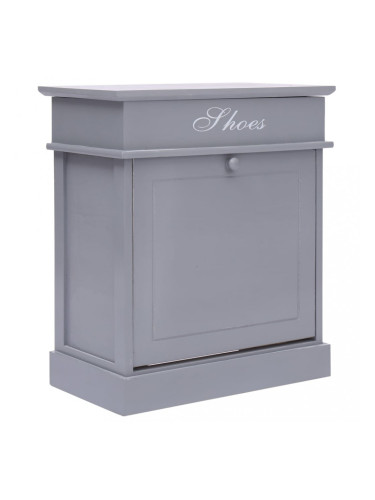 Sonata Шкаф за обувки, сив, 50x28x58 см, дърво от пауловния