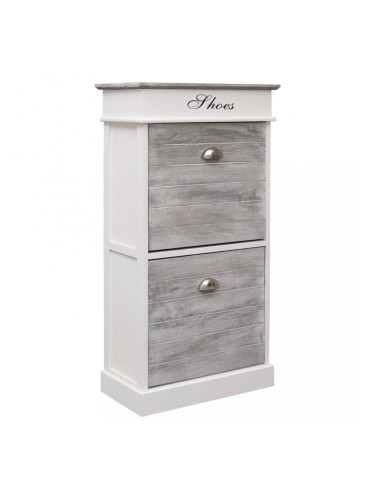 Sonata Шкаф за обувки, сив, 50x28x98 см, дърво от пауловния