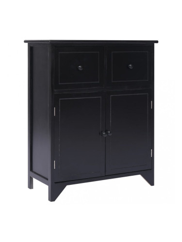 Sonata Страничен шкаф, черен, 60x30x75 см, пауловния