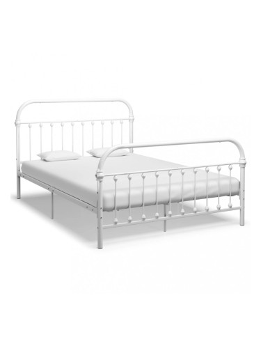 Sonata Рамка за легло, бяла, метал, 140x200 cм