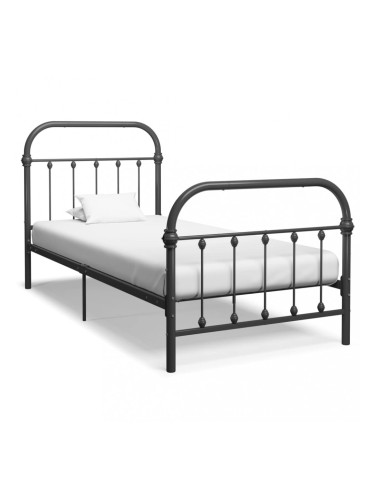 Sonata Рамка за легло, сива, метал, 90x200 см