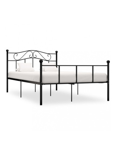Sonata Рамка за легло, черна, метал, 120x200 cм