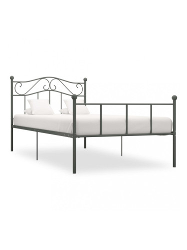 Sonata Рамка за легло, сива, метал, 100x200 cм