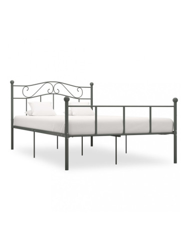 Sonata Рамка за легло, сива, метал, 160x200 см