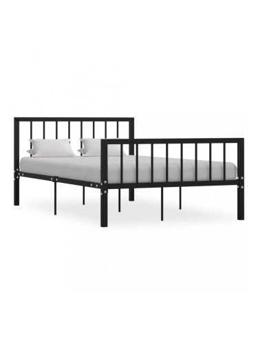 Sonata Рамка за легло, черна, метал, 120x200 cм