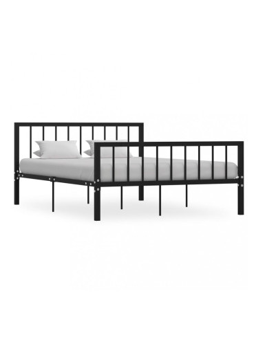 Sonata Рамка за легло, черна, метал, 140x200 cм