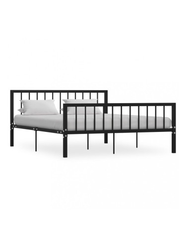 Sonata Рамка за легло, черна, метал, 160x200 см