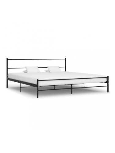 Sonata Рамка за легло, черна, метал, 180x200 cм