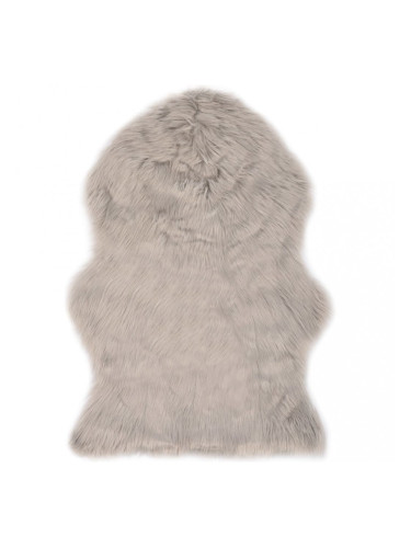 Sonata Килим, 60x90 см, изкуствена овча кожа, светлосив