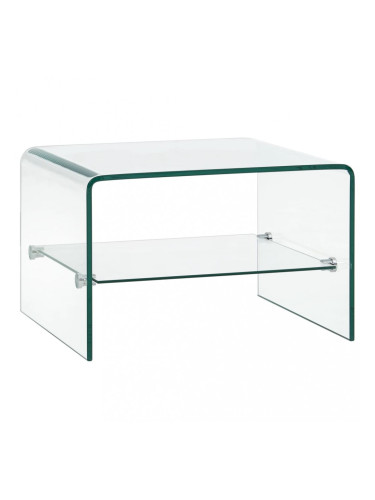 Sonata Маса за кафе, прозрачна, 50x45x33 см, закалено стъкло