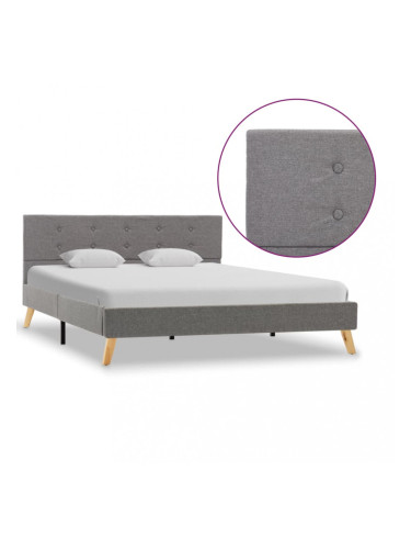 Sonata Рамка за легло, светлосива, плат, 140x200 см