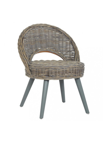 Sonata Кресло, кубу ратан, сиво