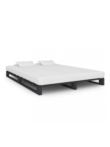 Sonata Палетна рамка за легло, сива, бор масив, 120х200 см