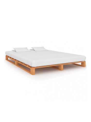 Sonata Палетна рамка за легло, кафява, бор масив, 180х200 см