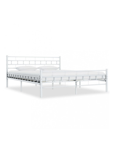 Sonata Рамка за легло, бяла, метал, 140x200 cм