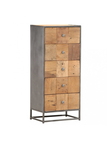 Sonata Шкаф с чекмеджета, 45x30x100 см, регенерирано дърво масив