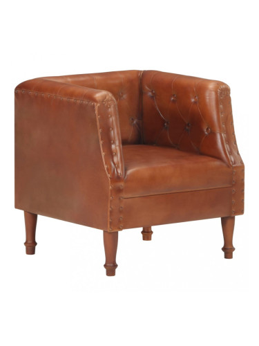 Sonata Фотьойл, кафяв, естествена кожа