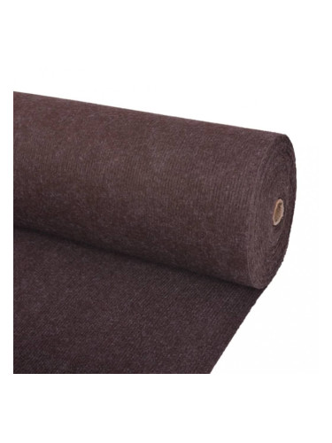 Sonata Изложбен килим, 1,6x20 м, кафяв, набразден