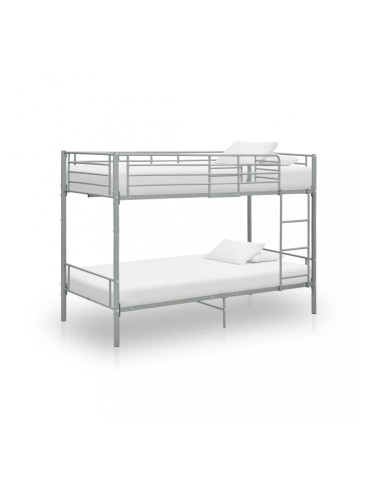 Sonata Двуетажно легло, сиво, метал, 90x200 см