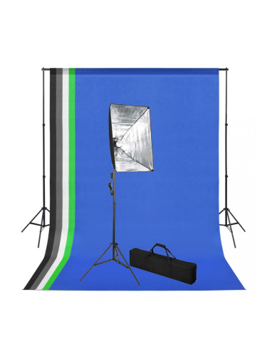 Sonata Комплект за фото студио с фонове и софтбоксове
