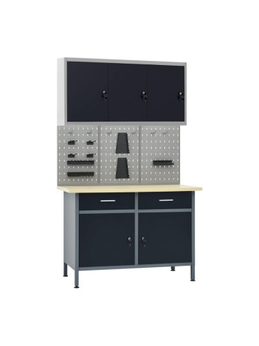 Sonata Работна маса с три стенни панела и един шкаф