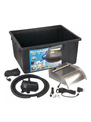 Водопад Ubbink Nevada 30 от неръждаема стомана в комплект с LED