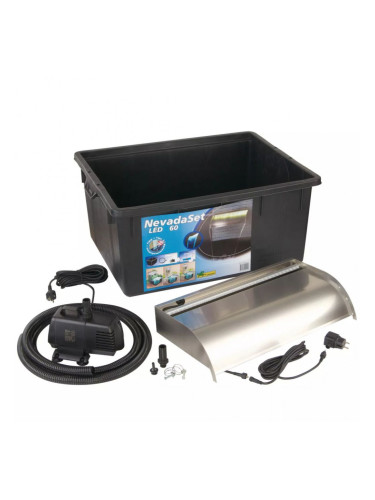 Водопад Ubbink Nevada 60 от неръждаема стомана в комплект с LED