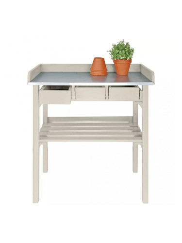 Esschert Design Градинска работна маса, бяла, CF29W