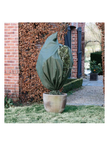 Nature Зимно поларено покривало, 70 гр/м², зелено, 1,5x2 м